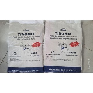 Tinomix - Premix tổng hợp (TINOMIX 4002, 4004S, 4006S) túi 20 kg, bổ sung khoáng, Vitamin, axit amin cho vật nuôi