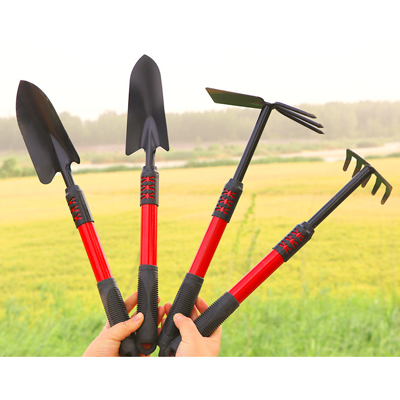 Bộ 4 Món Dụng Cụ Làm Vườn Tay Cầm Bọc Cao Su Chắc Chắn, Siêu Tiện Dụng Gồm Cuốc, Xẻng, Cào Đất 22 Me&Be