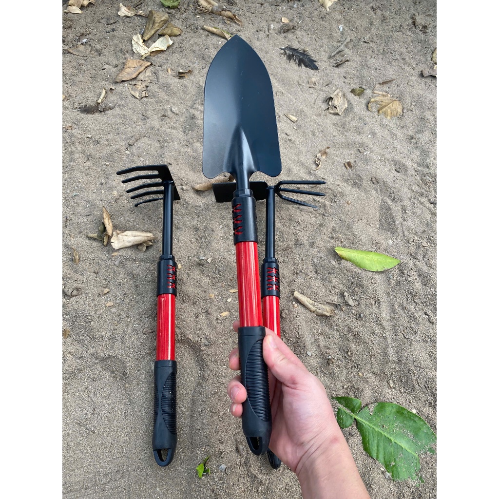 Bộ 4 Món Dụng Cụ Làm Vườn Tay Cầm Bọc Cao Su Chắc Chắn, Siêu Tiện Dụng Gồm Cuốc, Xẻng, Cào Đất 22 Me&Be