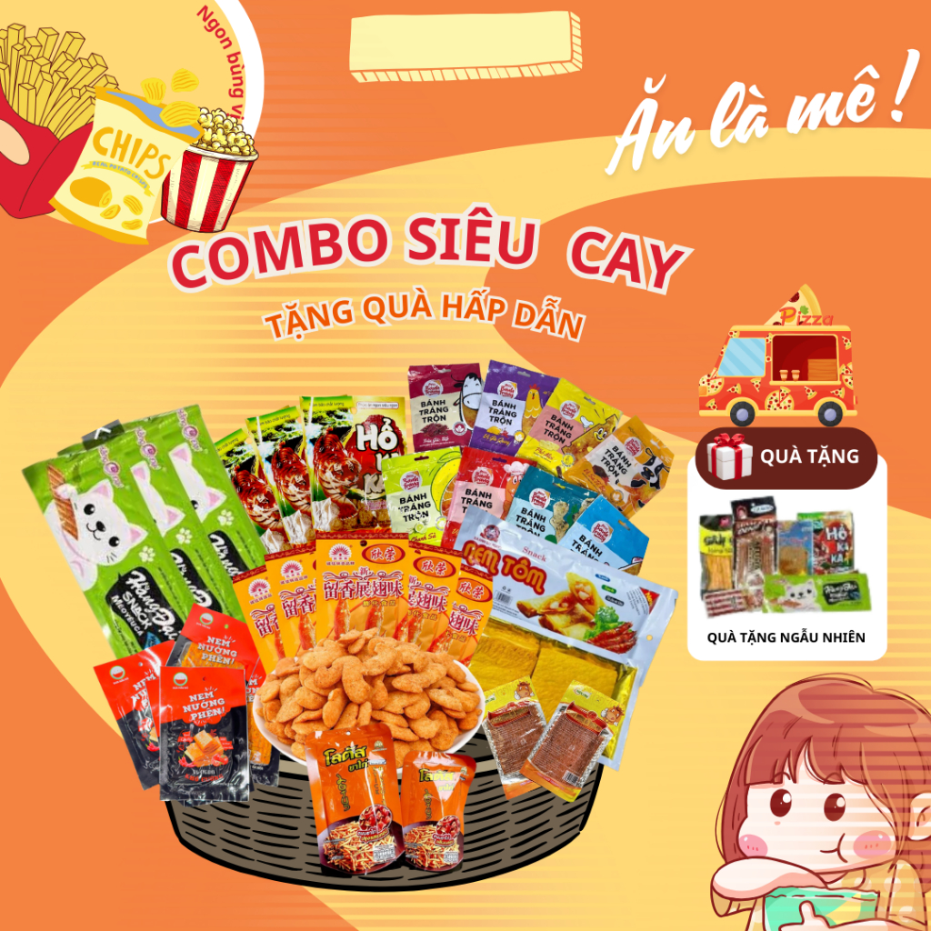 Buffer đồ ăn vặt cổng trường (50 Gói Snack) | Shopee Việt Nam