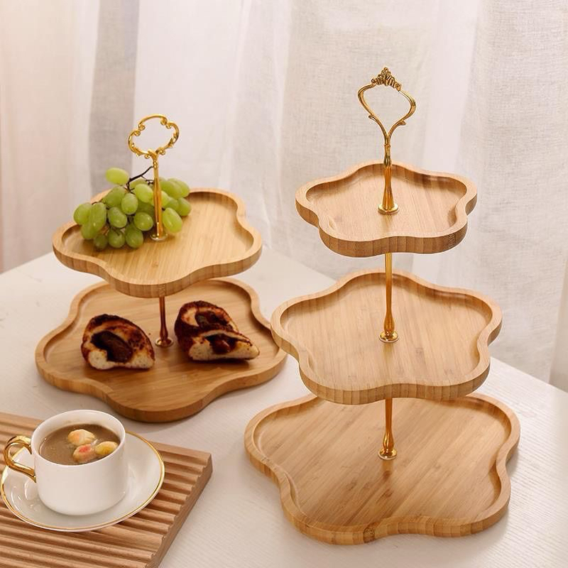 Khay gỗ 2,3 tầng decor, chụp ảnh đồ ăn