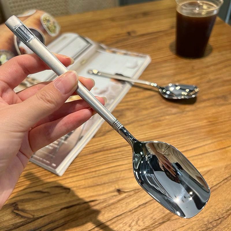 Thìa Inox Cán Dẹt Phong Cách Hàn Quốc