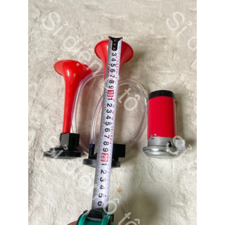 Còi sinh hơi 2 loa đỏ điện 12v và 24v