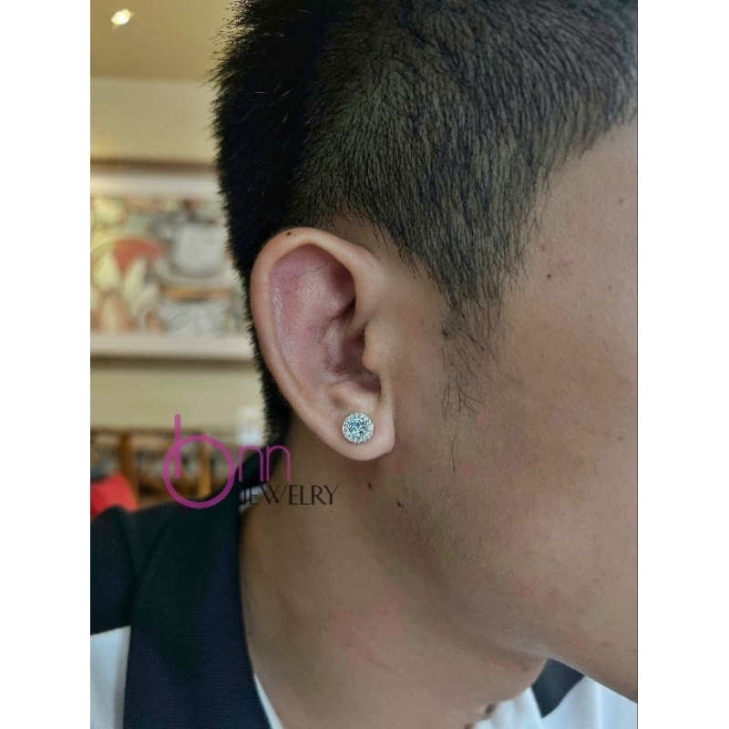 Khuyên bạc tròn nam nữ bạc 925 mạnh mẽ lịch lãm sang trọng thiết kế độc quyền