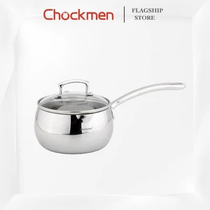 Quánh KINSGEM by Chockmen Inox 18/10 Kèm Nắp Kính Nấu Bếp Từ Cháo Bột Cho Bé Nấu Sốt