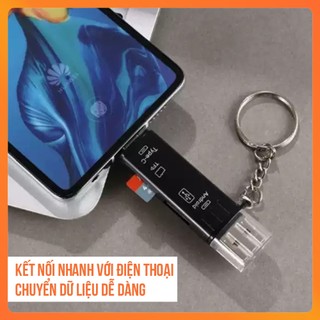 Đầu Đọc Thẻ Nhớ 5 Trong 1 Type-C/ TF/USB 2.0/USB/Micro USB – Hỗ Trợ Thẻ TF Cho Android, Laptop, PC