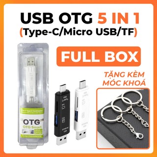 Đầu Đọc Thẻ Nhớ 5 Trong 1 Type-C/ TF/USB 2.0/USB/Micro USB – Hỗ Trợ Thẻ TF Cho Android, Laptop, PC