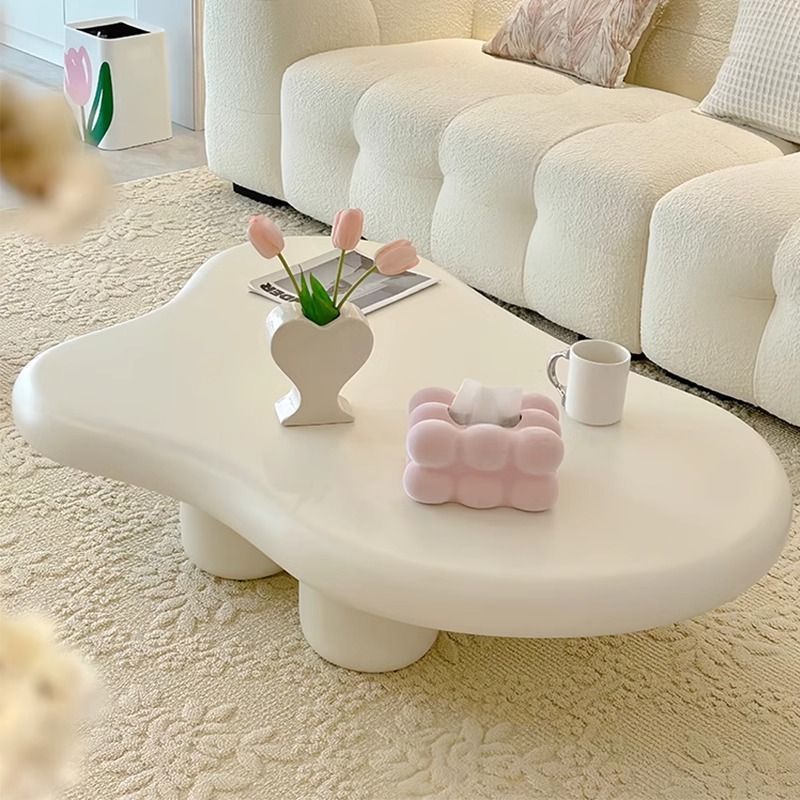 bàn trà đám mây cao cấp NHU Y DECOR sơn 2k đặt sofa hoặc ngồi bệt sang trọng chống thấm chống nước