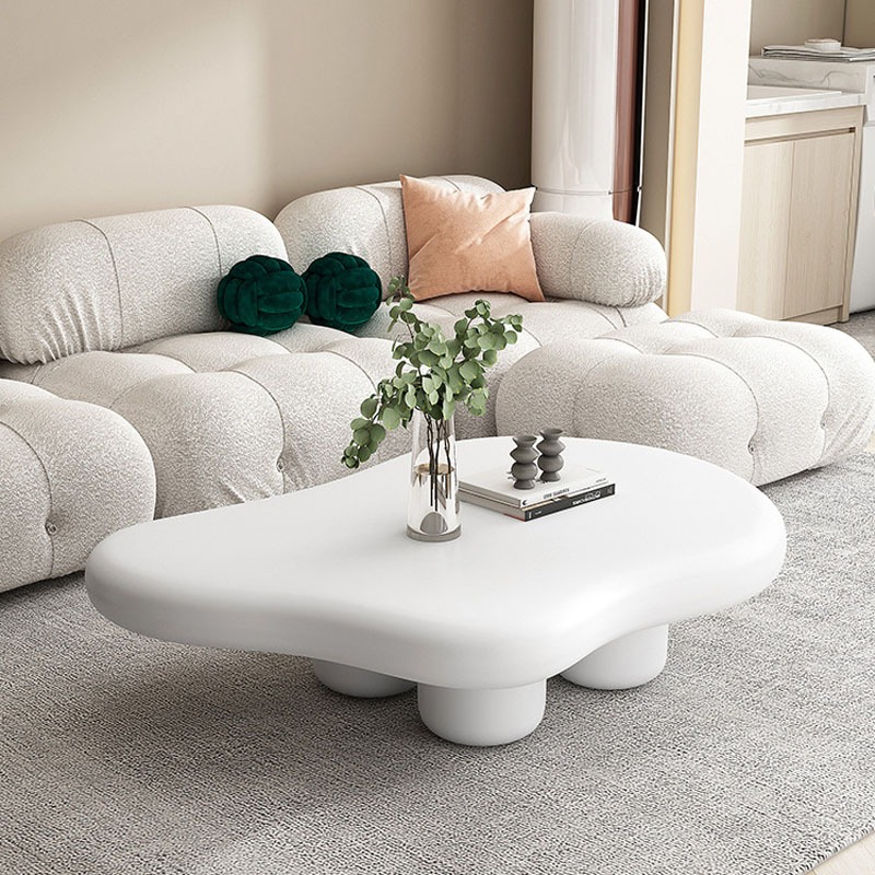 bàn trà đám mây cao cấp NHU Y DECOR sơn 2k đặt sofa hoặc ngồi bệt sang trọng chống thấm chống nước