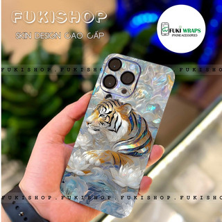 Miếng dán Skin Mặt lưng Sau full viền Hổ Dành Cho 16 pro max 15 pro max 14 pro max 13 pro max 12 pro max