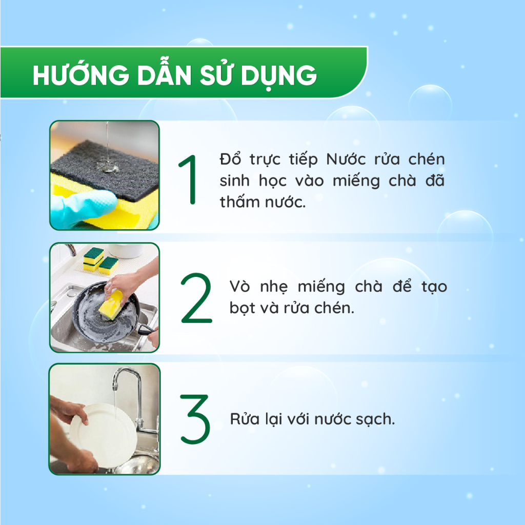 [XẢ KHO] Nước rửa chén sinh học CleanZ nước rửa bát đánh tan dầu mỡ, loại bỏ vi khuẩn 400ml
