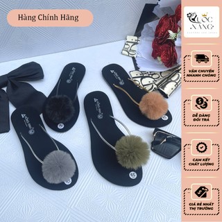 Dép kẹp nữ,dép xỏ ngón đính lông dây mảnh siêu đẹp đủ size.