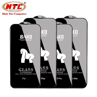 [Từ 7 đến 17 Pro Max] Kính cường lực 9H Baiko full màn hình cho các dòng iPhone (Đen)