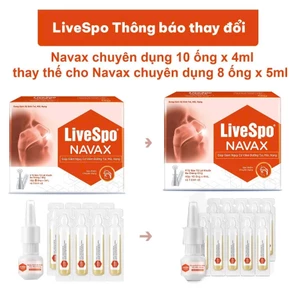 Xịt mũi Giảm nghẹt mũi, chảy nước mũi - Livespo NAVAX chuyên dụng - Hộp đỏ 10 ống x 4ml