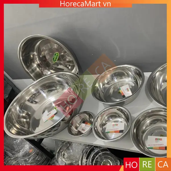 thau cạn inox dày, không hít, sáng bóng cao cấp [nhiều size] HTP ...
