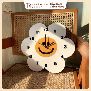 Đồng Hồ Tráng Gương Họa Tiết Dễ Thương, Decor Phòng Khách, Phòng Ngủ, Tiệm Nails, Quà Tặng Trẻ Em - Huyền My Decor