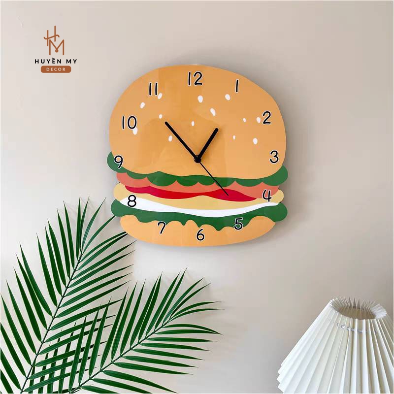 Đồng Hồ Tráng Gương  Họa Tiết Dễ Thương, Decor Phòng Khách, Phòng Ngủ, Tiệm Nails, Quà Tặng Trẻ Em - Huyền My Decor