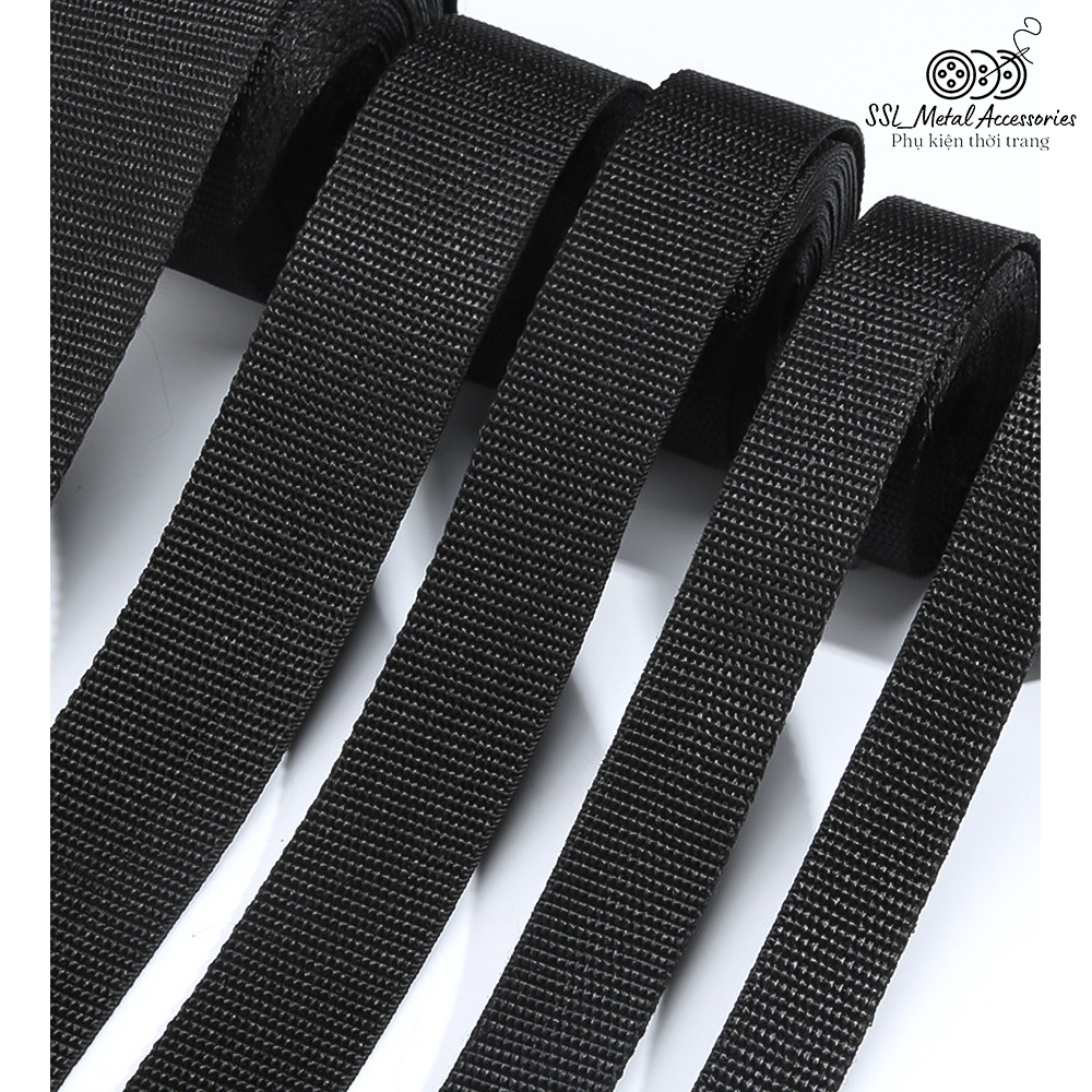 (5 mét) Dây dù dẹt, dây đai dù làm quai balo, túi bản 2cm-5cm, dày 1mm, PP TAPE, #ssl_accessories