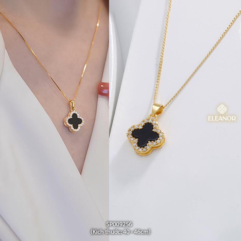 Dây chuyền nữ titan Eleanor Accessories kiểu dáng đa dạng cỏ 4 lá phụ kiện trang sức vòng cổ 9252