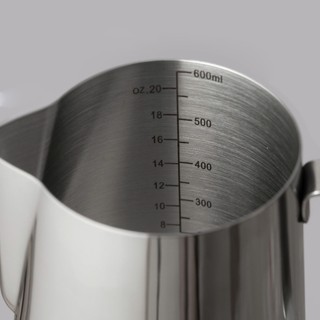 Volcano Ca đánh sữa, ca đánh sữa inox, ca đánh sữa chuyên nghiệp Inox 304 màu bạc