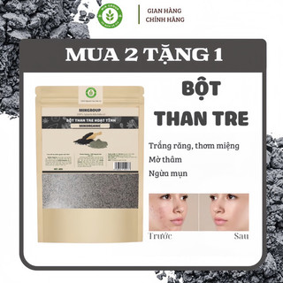 Bột Than Hoạt Tính Trắng Răng MIK ORGANIC - Loại Bỏ Mảng Bám, Tẩy Vết Ố Vàng Cho Răng Hiệu Quả 50g
