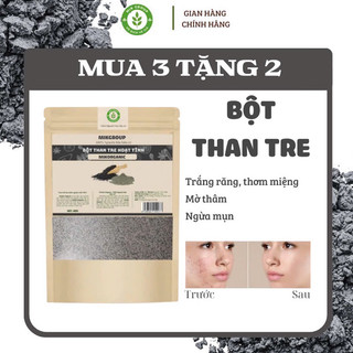 Bột Than Hoạt Tính Trắng Răng MIK ORGANIC - Loại Bỏ Mảng Bám, Tẩy Vết Ố Vàng Cho Răng Hiệu Quả 50g