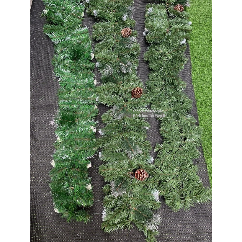 Dây thông Noel chưa trang trí dài 2.7met rộng 20cm hàng cao cấp decor Giáng Sinh