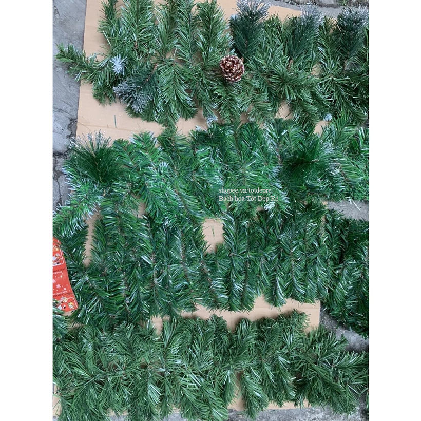 Dây thông Noel chưa trang trí dài 2.7met rộng 20cm hàng cao cấp decor Giáng Sinh