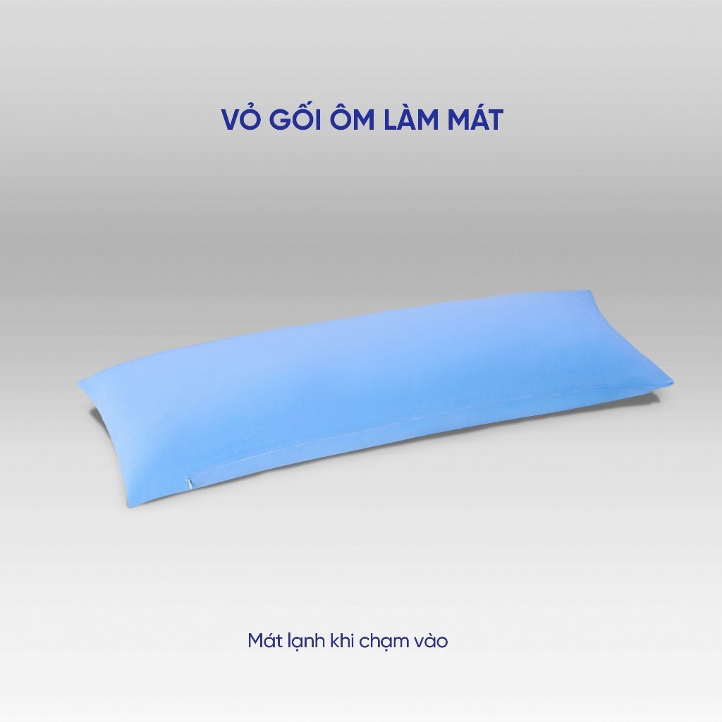Ảnh Vỏ Gối Ôm Vua Nệm Goodnight Poppy 45x120cm, Vỏ Gối Ôm Thun Lạnh Chất Vải Thun Mềm, Sợi Vải Mát Lạnh 4