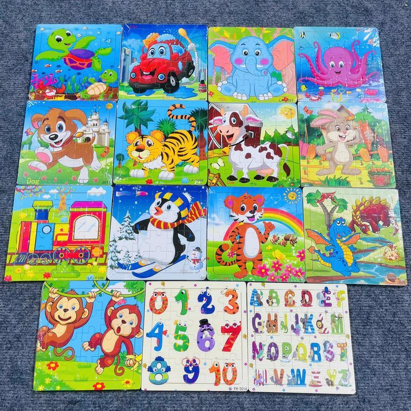 COMBO 10-15 Tranh xếp hình 20 mảnh tranh ghép hình phát triển trí tuệ thông minh cho bé