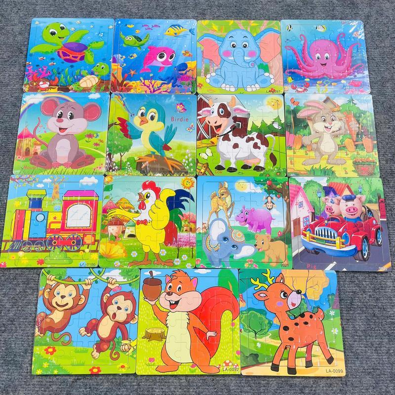 COMBO 10-15 Tranh xếp hình 20 mảnh tranh ghép hình phát triển trí tuệ thông minh cho bé