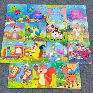 COMBO 10-15 Tranh xếp hình 20 mảnh tranh ghép hình phát triển trí tuệ thông minh cho bé