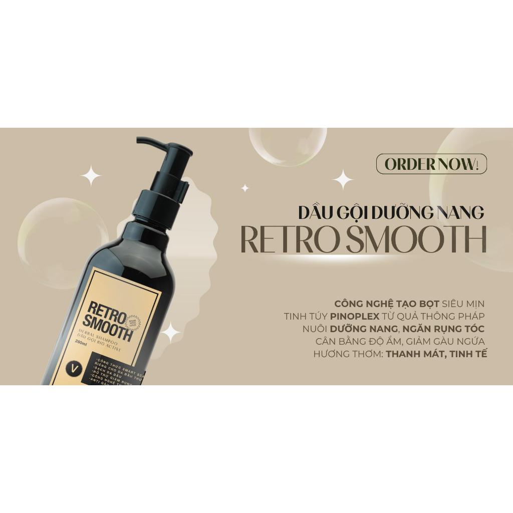 Ảnh Dầu gội dưỡng nang tóc Retro Smooth công nghệ bio active giảm rụng mềm mượt tóc vyvyhaircare V 280ml 4