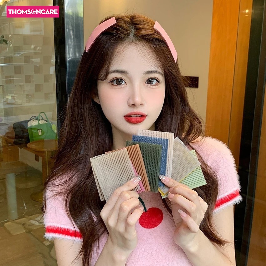 Set 2 miếng dán tóc tự dính (1 Túi 2 Miếng) giúp tóc cố định khi trang điểm, dán mái cute - Thomsoncare