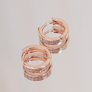 Khuyên tai nam nữ LAMY Basic Hoop Earrings Rose Gold 3292
