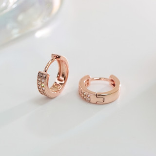 Khuyên tai nam nữ LAMY Basic Hoop Earrings Rose Gold 3292