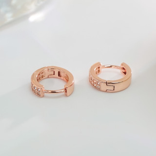 Khuyên tai nam nữ LAMY Basic Hoop Earrings Rose Gold 3292