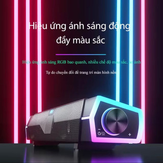 Loa Máy Tính Để Bàn Có Mic Led Rgb NIYE V18 - Loa Vi Tính Laptop PC Có Dây Bass Mạnh