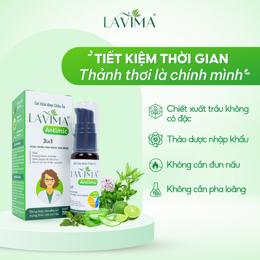 Ảnh Mua 1 Bộ Gel Phụ Khoa Thảo Dược Tặng 1 Chai nước giặt đồ lót sinh học Thế hệ mới Lavima Protect 4.0 3