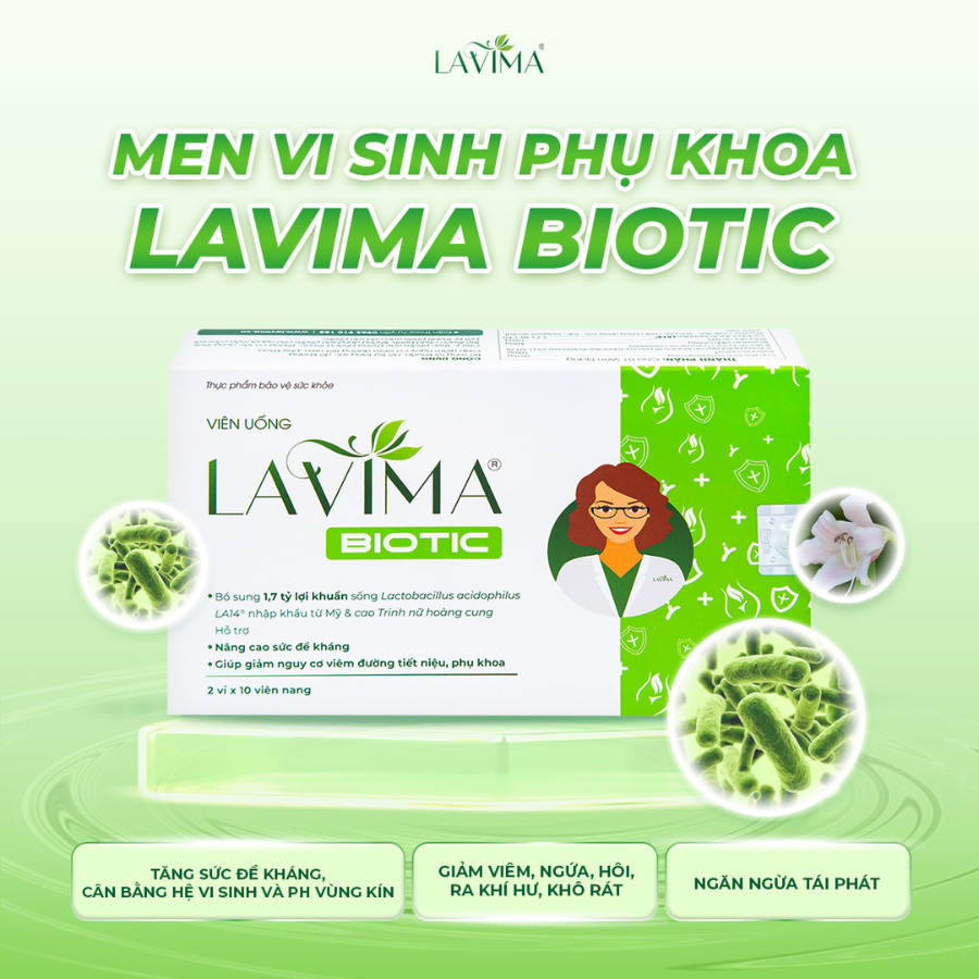 Ảnh Combo 3 hộp Viên Uống LAVIMA và Bộ Gel Phụ Khoa Tặng Khăn ướt vệ sinh Lavima 1