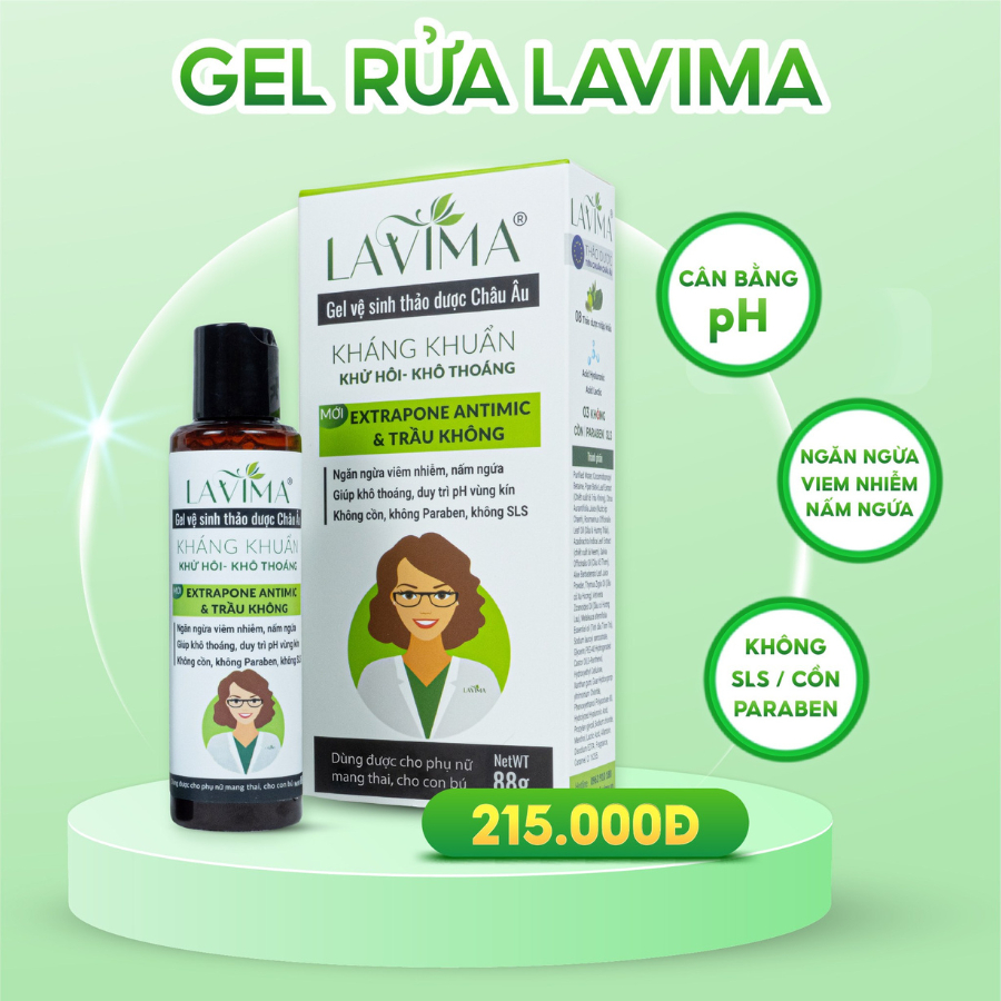 Ảnh Combo 3 hộp Viên Uống LAVIMA và Bộ Gel Phụ Khoa Tặng Khăn ướt vệ sinh Lavima 3