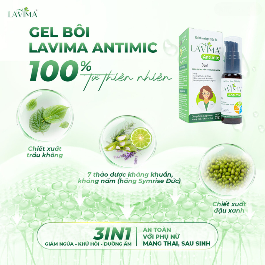 Ảnh Combo Bộ Gel Rửa và Gel Bôi Thảo Dược Lavima TẶNG KÈM Khăn Ướt Lavima Protect 4.0 Gói 10 Tờ 3
