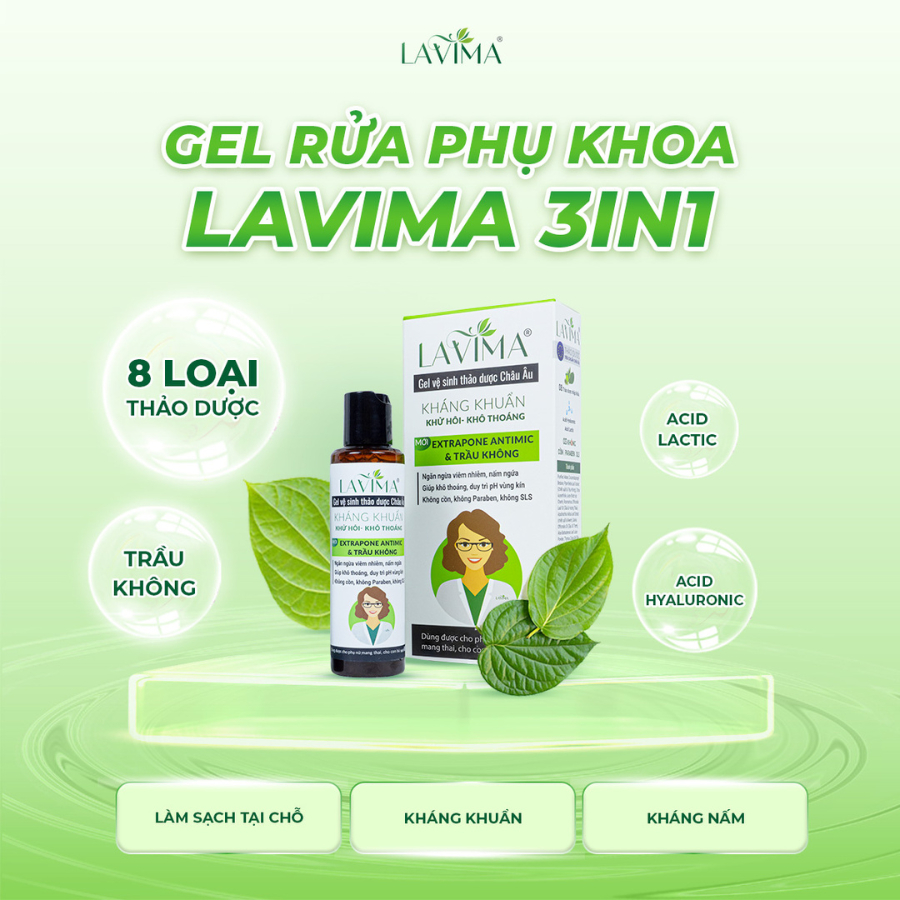 Ảnh Combo Bộ Gel Rửa và Gel Bôi Thảo Dược Lavima TẶNG KÈM Khăn Ướt Lavima Protect 4.0 Gói 10 Tờ 1