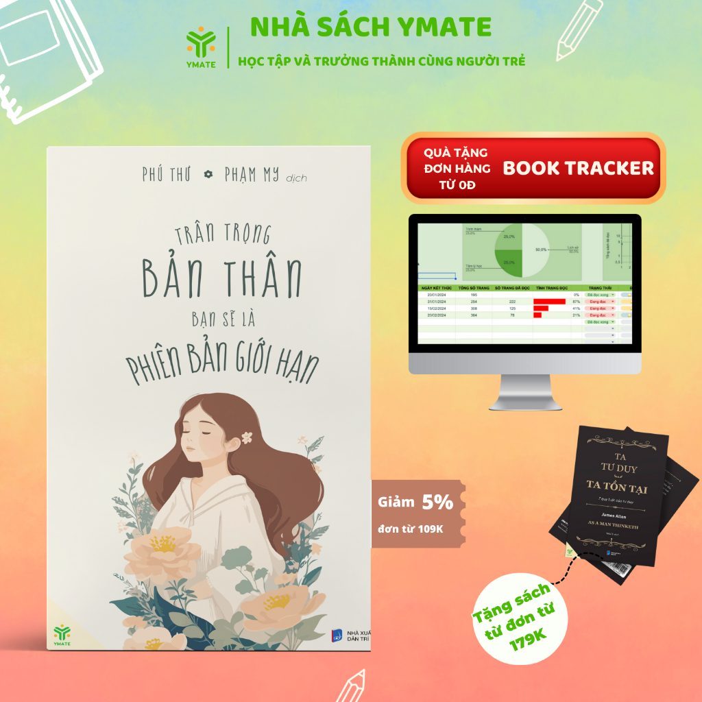 Ảnh Sách Trân Trọng Bản Thân + Nếu Không Nỗ Lực Ai Sẽ Chăm Chỉ Thay Bạn+Chiến Thắng Bản Thân - YMATE 1