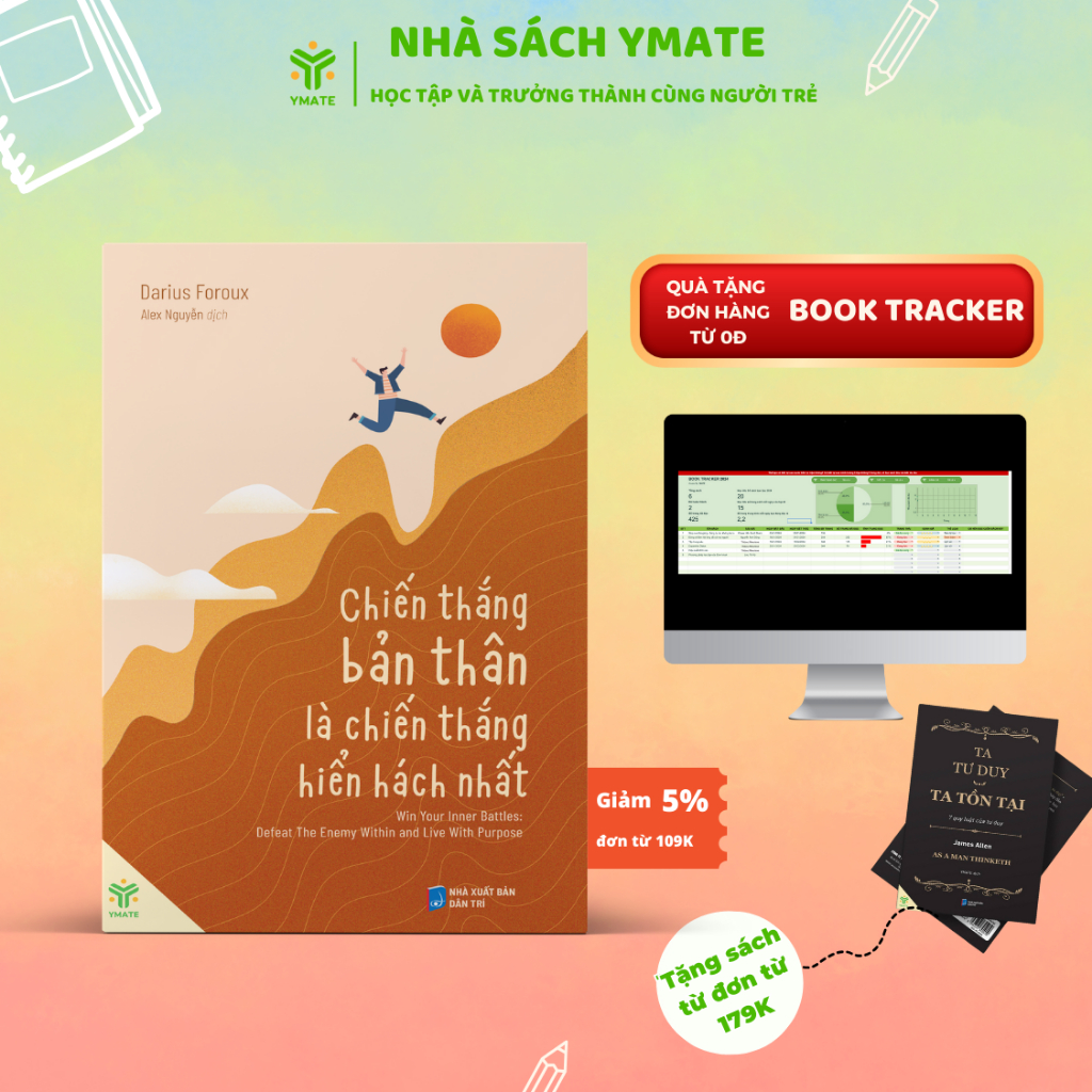 Ảnh Sách Trân Trọng Bản Thân + Nếu Không Nỗ Lực Ai Sẽ Chăm Chỉ Thay Bạn+Chiến Thắng Bản Thân - YMATE 3