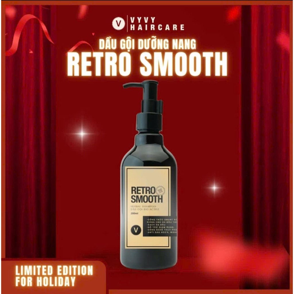 Ảnh Dầu gội dưỡng nang tóc Retro Smooth công nghệ bio active giảm rụng mềm mượt tóc vyvyhaircare V 280ml 1