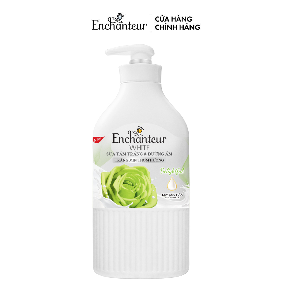 Combo 2 Sữa tắm trắng da hương nước hoa Pháp Enchanteur White Delightful 650g
