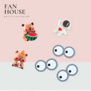 Sticker cute 3D chính hãng,charm dán bình nước hình dán nổi trang trí ốp điện thoạ, mũ bảo hiểm