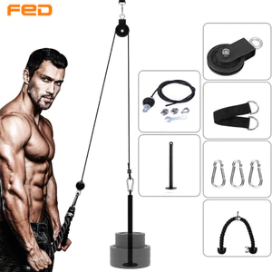 Bộ Dây Cáp Ròng Rọc Tập Gym Tại Nhà, Set Phụ Kiện Tập Lưng Xô Tập Tay, Tập Dễ Dàng (Dây Thừng 2 Đầu)