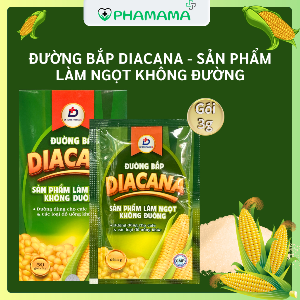 Ảnh Đường Ăn Kiêng Diacana khuyên dùng cho người tiểu đường, người đang ăn kiêng (hộp 50 gói) 3